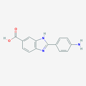molecular formula C14H11N3O2 B062720 2-(4-Aminophenyl)-1h-benzimidazole-5-carboxylic acid CAS No. 190121-99-4