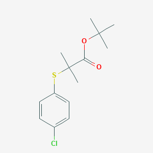 molecular formula C14H19ClO2S B062729 叔丁基 2-[(4-氯苯基)硫]-2-甲基丙酸酯 CAS No. 175135-87-2