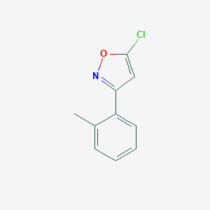 molecular formula C10H8ClNO B062733 5-Chloro-3-(2-methylphenyl)-1,2-oxazole CAS No. 192432-80-7