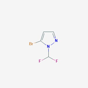 molecular formula C4H3BrF2N2 B6274133 5-bromo-1-(difluoromethyl)-1H-pyrazole CAS No. 1946823-04-6
