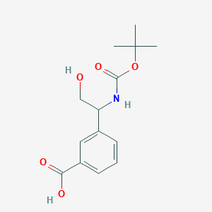 3-(1-{[(tert-butoxy)carbonyl]amino}-2-hydroxyethyl)benzoic acid