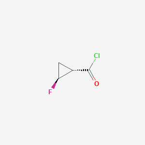 molecular formula C4H4ClFO B062760 (1S-trans)-2-Fluorocyclopropanecarbonyl chloride CAS No. 185225-82-5