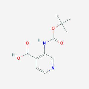 molecular formula C11H14N2O4 B062766 3-((tert-Butoxycarbonyl)amino)isonicotinic acid CAS No. 179024-65-8