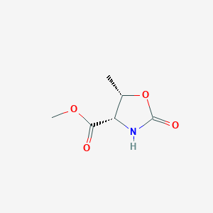 molecular formula C6H9NO4 B062770 (4S,5S)-Methyl 5-methyl-2-oxooxazolidine-4-carboxylate CAS No. 182267-22-7