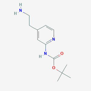 molecular formula C12H19N3O2 B062782 Tert-butyl [4-(2-aminoethyl)pyridin-2-YL]carbamate CAS No. 190189-67-4