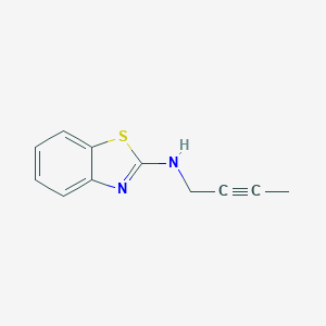 molecular formula C11H10N2S B062784 2-Benzothiazolamine, N-2-butynyl- CAS No. 161765-65-7