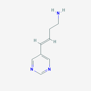 molecular formula C8H11N3 B062790 (E)-4-(5-Pyrimidinyl)-3-butene-1-amine CAS No. 180740-71-0