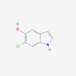 molecular formula C8H6ClNO B062793 6-氯-1H-吲哚-5-醇 CAS No. 172078-40-9