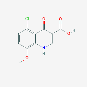 molecular formula C11H8ClNO4 B6279612 5-chloro-4-hydroxy-8-methoxyquinoline-3-carboxylic acid CAS No. 641993-16-0