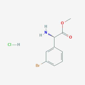 molecular formula C9H11BrClNO2 B6279876 盐酸甲基（2S）-2-氨基-2-(3-溴苯基）乙酸酯 CAS No. 1391457-11-6
