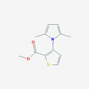 molecular formula C12H13NO2S B062800 methyl 3-(2,5-dimethyl-1H-pyrrol-1-yl)thiophene-2-carboxylate CAS No. 175137-41-4
