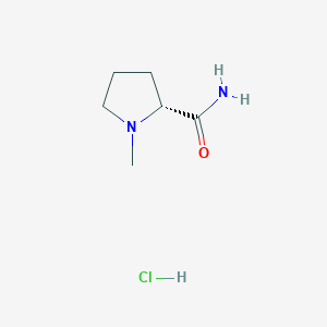 molecular formula C6H13ClN2O B6280416 (2R)-N-methylpyrrolidine-2-carboxamide hydrochloride CAS No. 1986576-34-4
