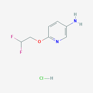 molecular formula C7H9ClF2N2O B6281107 6-(2,2-二氟乙氧基)吡啶-3-胺盐酸盐 CAS No. 1431962-78-5