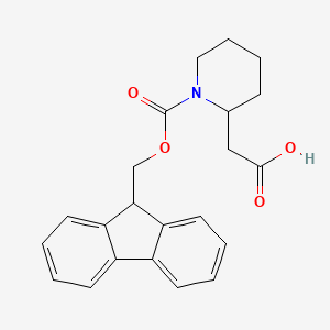 molecular formula C22H23NO4 B6281205 2-(1-{[(9H-fluoren-9-yl)methoxy]carbonyl}piperidin-2-yl)acetic acid CAS No. 683220-37-3