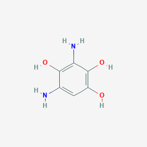 molecular formula C6H8N2O3 B062817 3,5-Diaminobenzene-1,2,4-triol CAS No. 159661-43-5