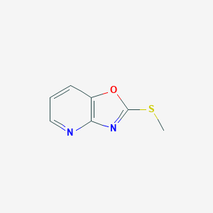 molecular formula C7H6N2OS B062820 2-(Methylthio)oxazolo[4,5-b]pyridine CAS No. 169205-95-2