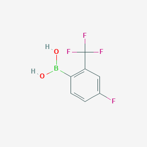 molecular formula C7H5BF4O2 B062824 (4-氟-2-(三氟甲基)苯基)硼酸 CAS No. 182344-16-7