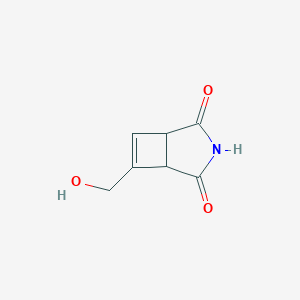 molecular formula C7H7NO3 B062830 6-(Hydroxymethyl)-3-azabicyclo[3.2.0]hept-6-ene-2,4-dione CAS No. 176098-17-2