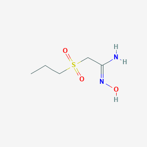 molecular formula C5H12N2O3S B062837 N'-hydroxy-2-propylsulfonylethanimidamide CAS No. 175201-93-1