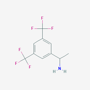 molecular formula C10H9F6N B062839 1-(3,5-Bis(trifluoromethyl)phenyl)ethanamine CAS No. 187085-97-8