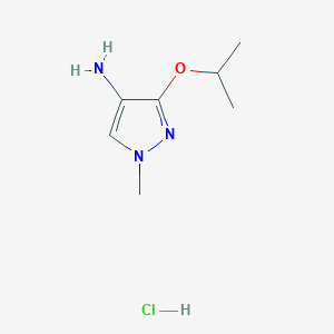 molecular formula C7H14ClN3O B6284461 1-methyl-3-(propan-2-yloxy)-1H-pyrazol-4-amine hydrochloride CAS No. 1431966-20-9