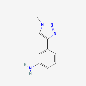 molecular formula C9H10N4 B6285345 3-(1-methyl-1H-1,2,3-triazol-4-yl)aniline CAS No. 1864363-69-8