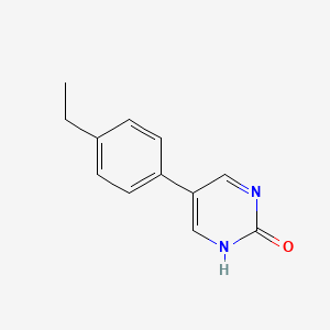 molecular formula C12H12N2O B6285769 5-(4-Ethylphenyl)-2-hydroxypyrimidine, 95% CAS No. 1111113-75-7