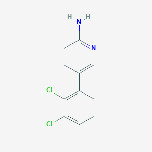molecular formula C11H8Cl2N2 B6285770 5-(2,3-Dichlorophenyl)pyridin-2-amine, 95% CAS No. 875166-86-2