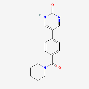 2-Hydroxy-5-[4-(piperidine-1-carbonyl)phenyl]pyrimidine, 95%