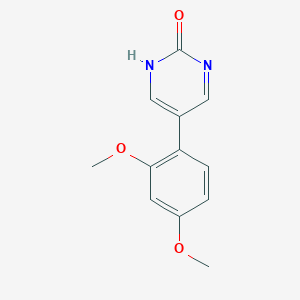 B6285813 5-(2,4-Dimethoxyphenyl)-2-hydroxypyrimidine, 95% CAS No. 1111103-80-0