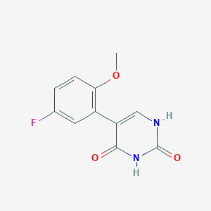 (2,4)-Dihydroxy-5-(5-fluoro-2-methoxyphenyl)pyrimidine, 95%