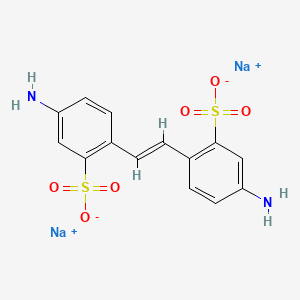 molecular formula C14H12N2Na2O6S2 B6285845 Sodium 4,4'-diaminostilbene-2,2'-disulfonate, 94% CAS No. 25394-13-2