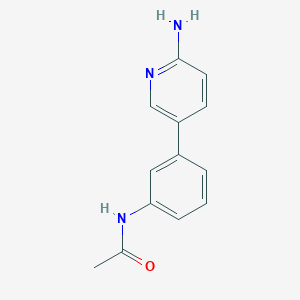 molecular formula C13H13N3O B6285860 N-[3-(6-Aminopyridin-3-yl)phenyl]acetamide, 95% CAS No. 1269054-34-3