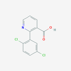molecular formula C12H7Cl2NO2 B6285861 2-(2,5-Dichlorophenyl)nicotinic acid, 95% CAS No. 1261996-02-4