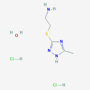 {2-[(3-Methyl-1H-1,2,4-triazol-5-yl)thio]ethyl}amine dihydrochloride hydrate;  95%