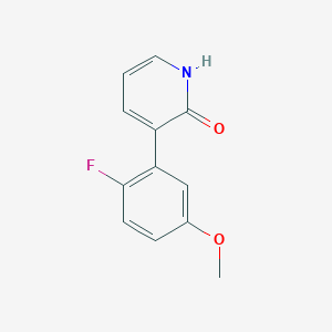 molecular formula C12H10FNO2 B6285880 3-(2-Fluoro-5-methoxyphenyl)-2-hydroxypyridine, 95% CAS No. 1261909-67-4