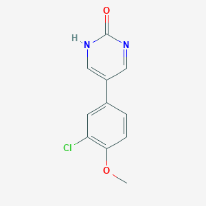 5-(3-Chloro-4-methoxyphenyl)-2-hydroxypyrimidine, 95%