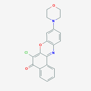 molecular formula C20H15ClN2O3 B6285918 6-Chloro-9-morpholino-5H-benzo[a]phenoxazin-5-one CAS No. 413619-81-5