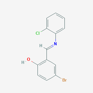 molecular formula C13H9BrClNO B6285964 4-Bromo-2-{(e)-[(2-chlorophenyl)imino]methyl}phenol;  >90% CAS No. 1337968-98-5