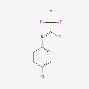 molecular formula C8H4Cl2F3N B6285970 N-(4-Chlorophenyl)trifluoroacetimidoyl chloride, 92% CAS No. 143681-32-7
