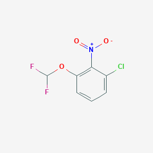 molecular formula C7H4ClF2NO3 B6285996 3-(Difluoromethoxy)-2-nitro-chlorobenzene, 98% CAS No. 916816-30-3