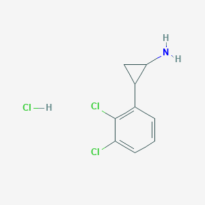 molecular formula C9H10Cl3N B6285998 2-(2,3-Dichlorophenyl)cyclopropan-1-amine hydrochloride CAS No. 1311314-99-4