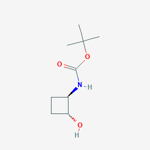 molecular formula C9H17NO3 B6286000 tert-Butyl N-[(1R,2R)-2-hydroxycyclobutyl]carbamate CAS No. 1932101-73-9