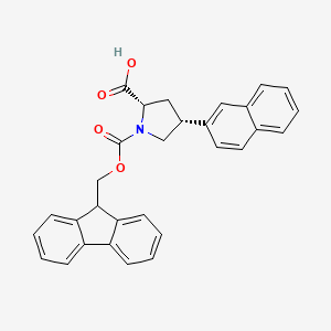 molecular formula C30H25NO4 B6286003 (2S,4R)-Fmoc-4-(2-naphthylmethyl)pyrrolidine-2-carboxylic acid CAS No. 1014019-74-9