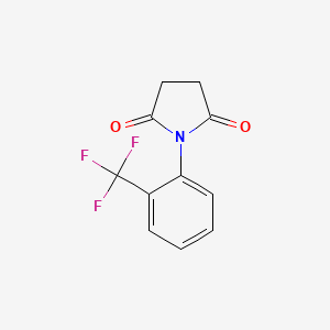 molecular formula C11H8F3NO2 B6286019 N-[2-(Trifluoromethyl)phenyl]succinimide CAS No. 255873-69-9