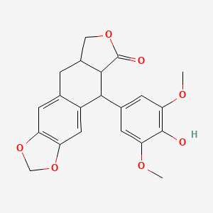 5-(4-Hydroxy-3,5-dimethoxyphenyl)-5,8,8a,9-tetrahydrofuro[3',4':6,7]naphtho[2,3-d][1,3]dioxol-6(5aH)-one