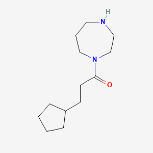 3-Cyclopentyl-1-(1,4-diazepan-1-yl)propan-1-one