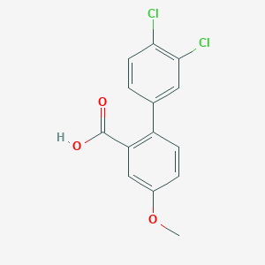 molecular formula C14H10Cl2O3 B6286106 2-(3,4-Dichlorophenyl)-5-methoxybenzoic acid, 95% CAS No. 926201-96-9