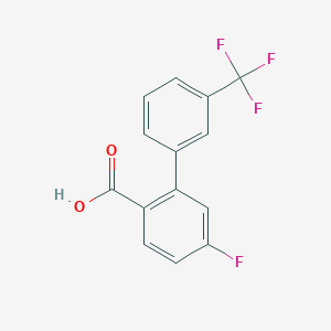 molecular formula C14H8F4O2 B6286115 4-Fluoro-2-(3-trifluoromethylphenyl)benzoic acid, 95% CAS No. 926221-15-0