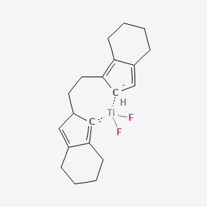 molecular formula C20H24F2Ti-2 B6286176 (R,R)-Ethylenebis(4,5,6,7-tetrahydroinden-1-yl)difluorotitanium(IV);  98% CAS No. 214361-86-1